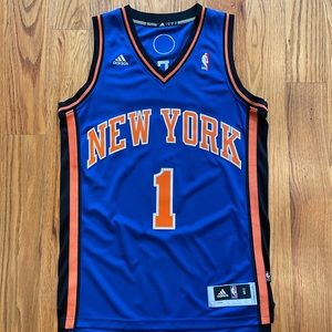 Amare Stoudemire NY Knicks Swingman Jersey - Size Small +2 - Blue/Orange/Black